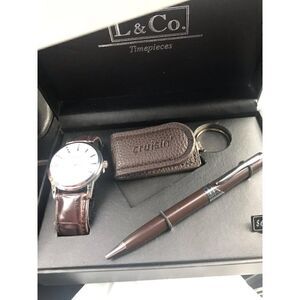 2 L& CO Timepieces Watch With Accesories And Gift Box